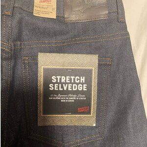 NAKED & FAMOUS STRETCH SELVEDGE JEANS NEVER WORN